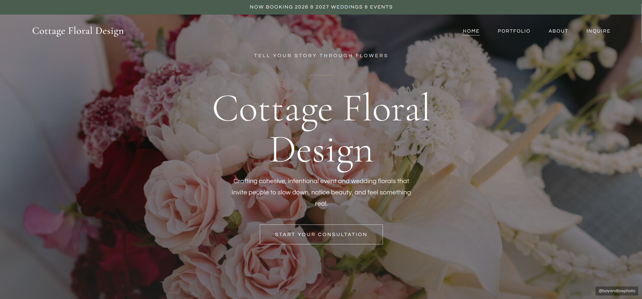 Cottage Floral Design website