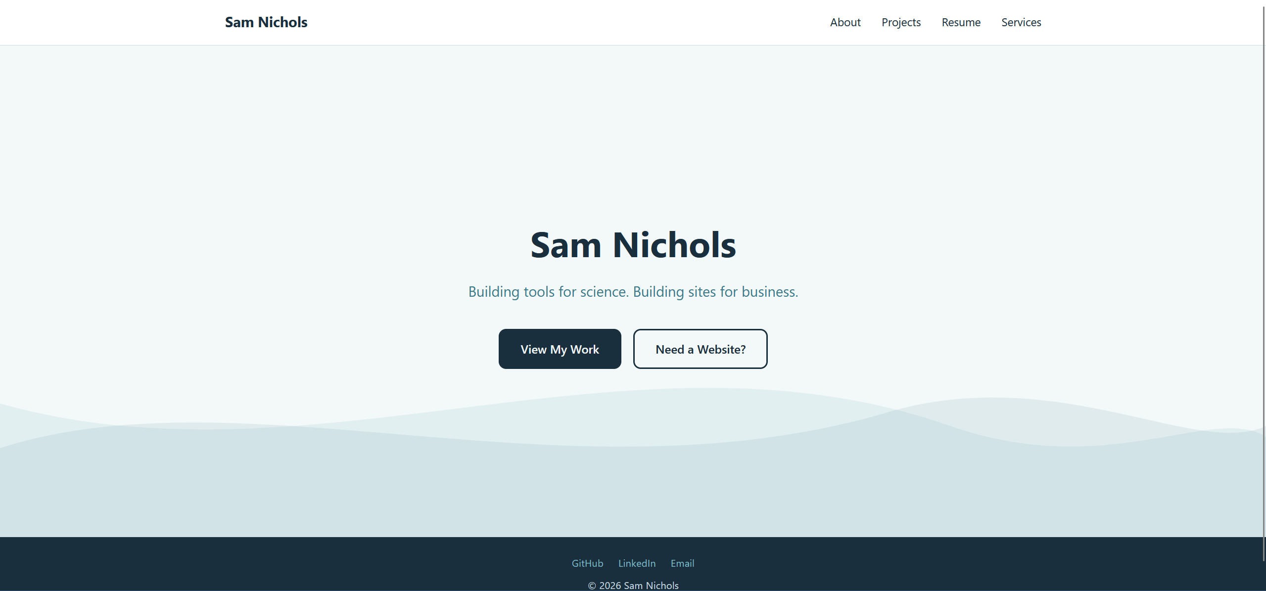 samnichols.dev website